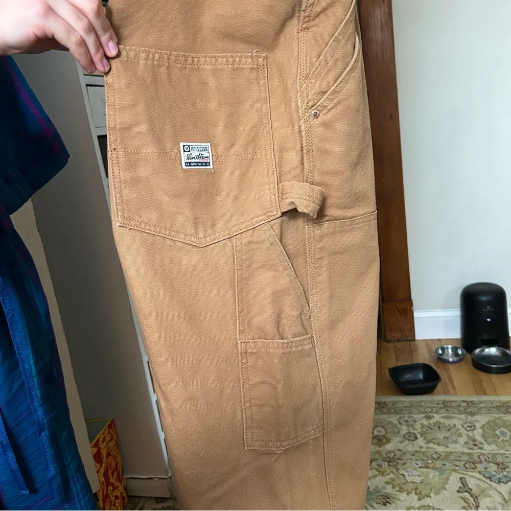 Levi's men’s Tan Jeans Overalls - Picture 4 of 6